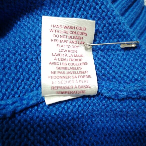 Northern Reflections Ladies Size Large Blue Winter Themed Cardigan - Picture 5 of 10